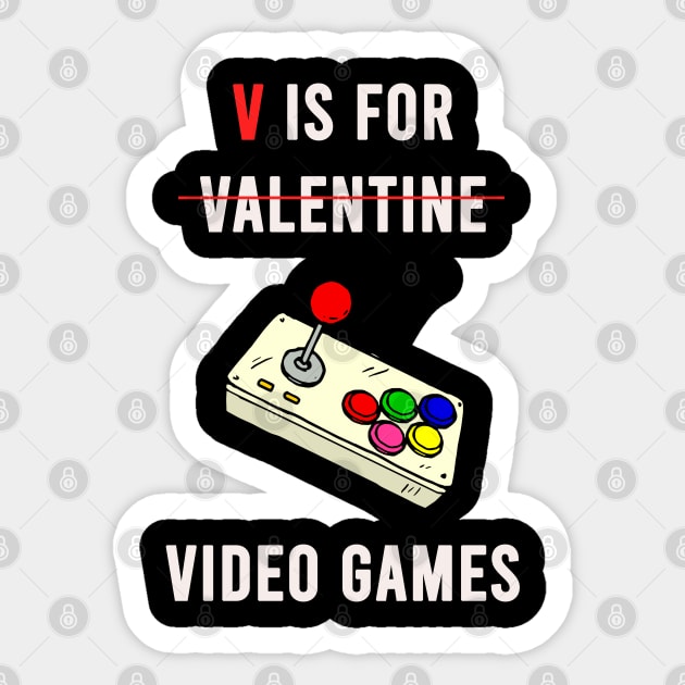 v is for valentine video games Sticker by kevenwal
